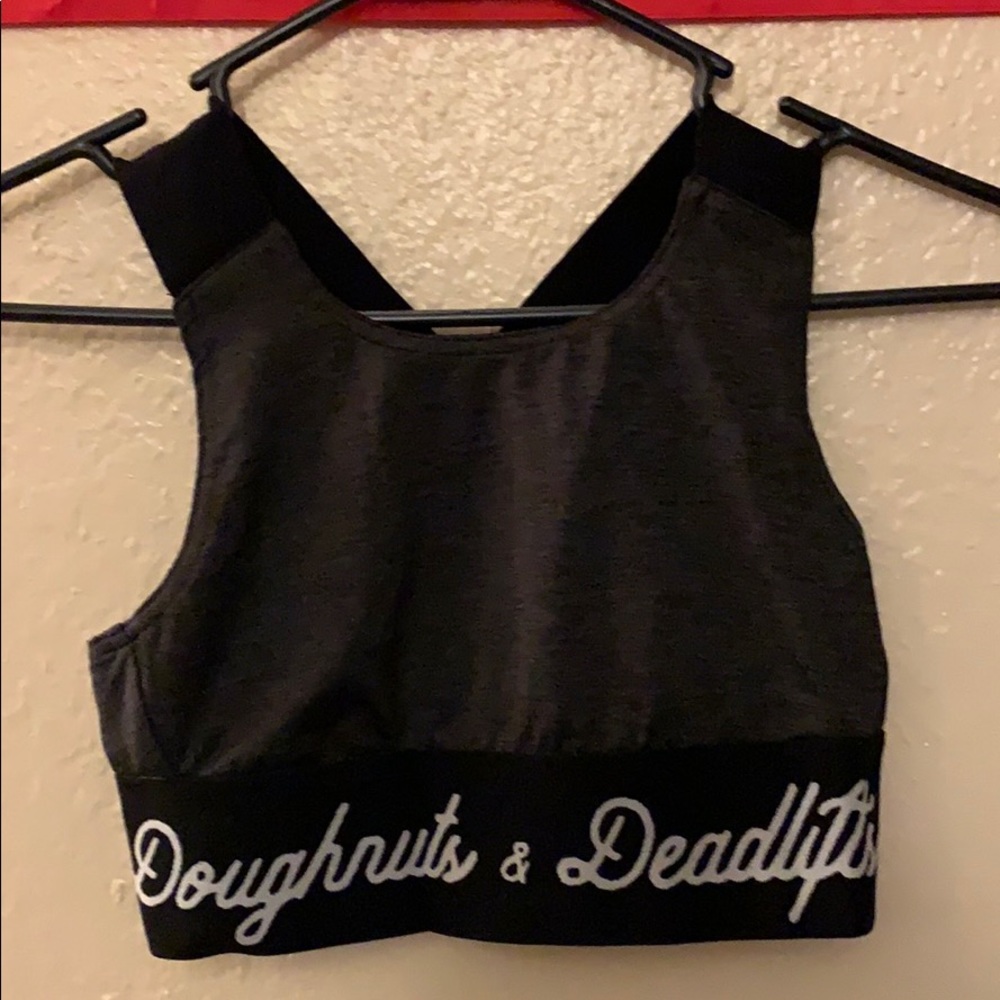 Doughnuts & Deadlifts Sports Bra